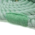 Load image into Gallery viewer, Close-up of a braided green rope leash on a white background