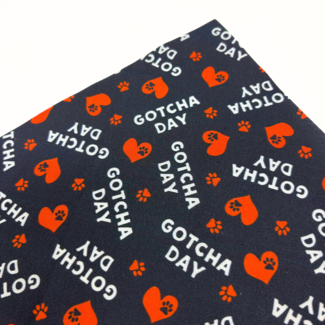 Gotcha Day Doggie Bandana (Navy)