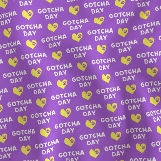 Gotcha Day Doggie Bandana (Purple)