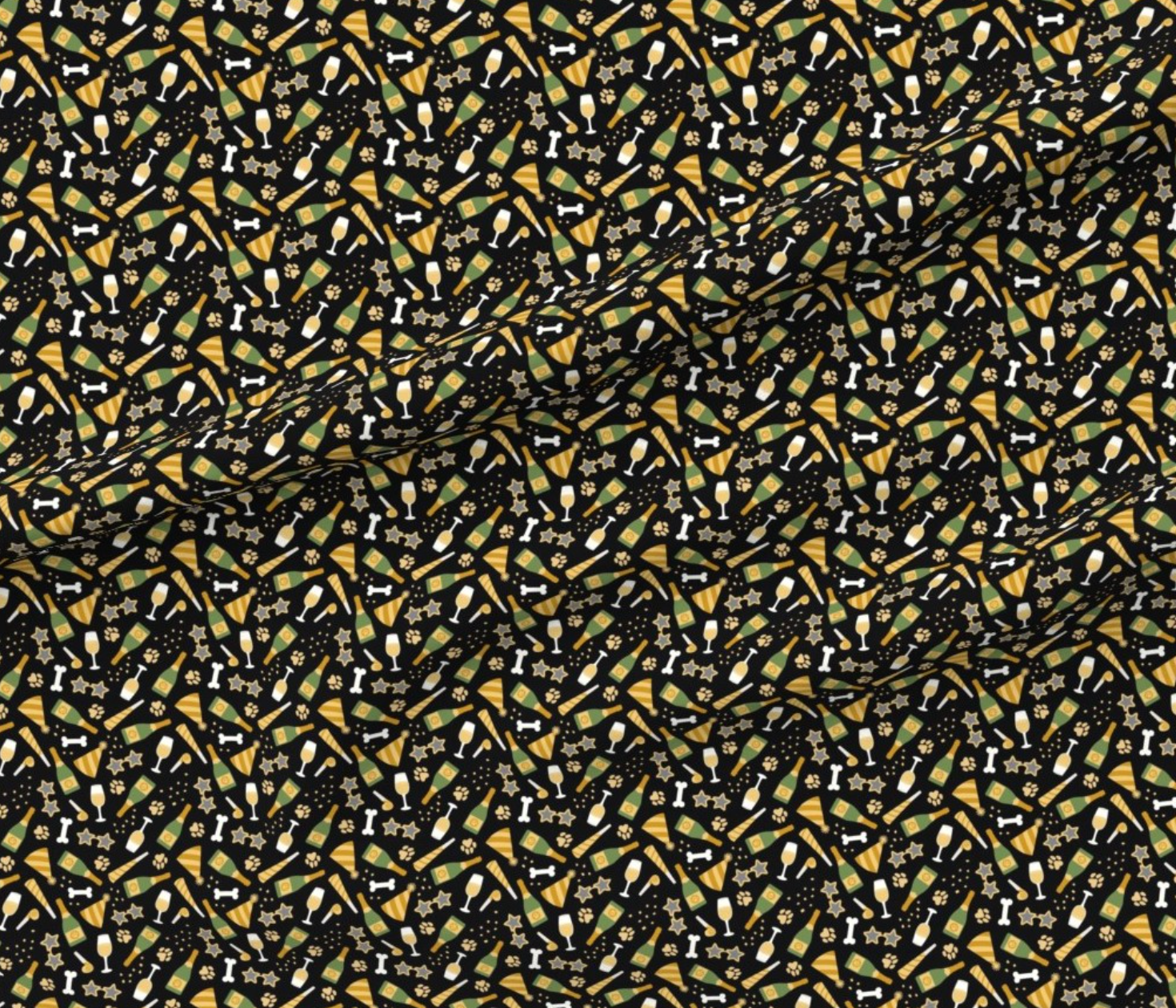 New Years Pawty Doggie Bandana