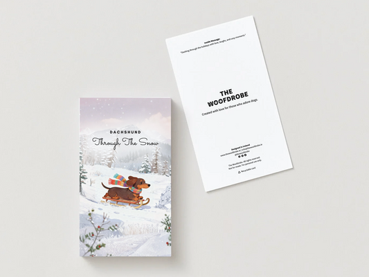 Dachshund Through the Snow - The Woofdrobe Christmas Card Collection