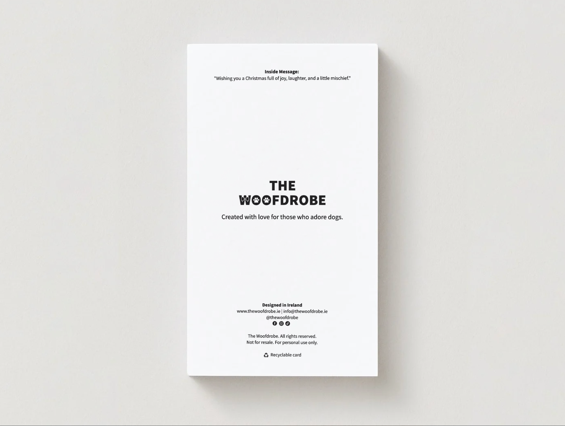 Dear Santa, I Can Explain - The Woofdrobe Christmas Card Collection