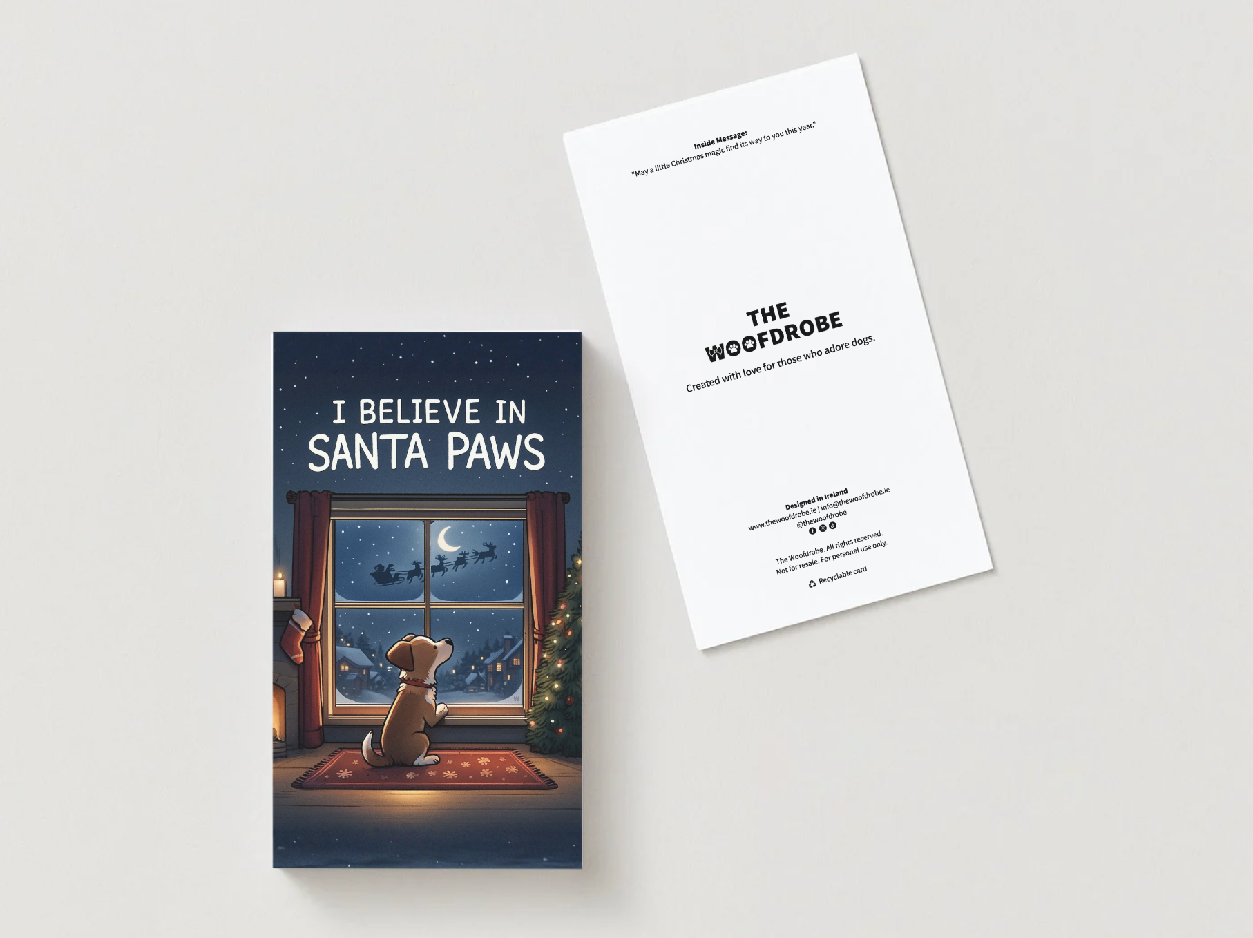 I Believe in Santa Paws - The Woofdrobe Christmas Card Collection