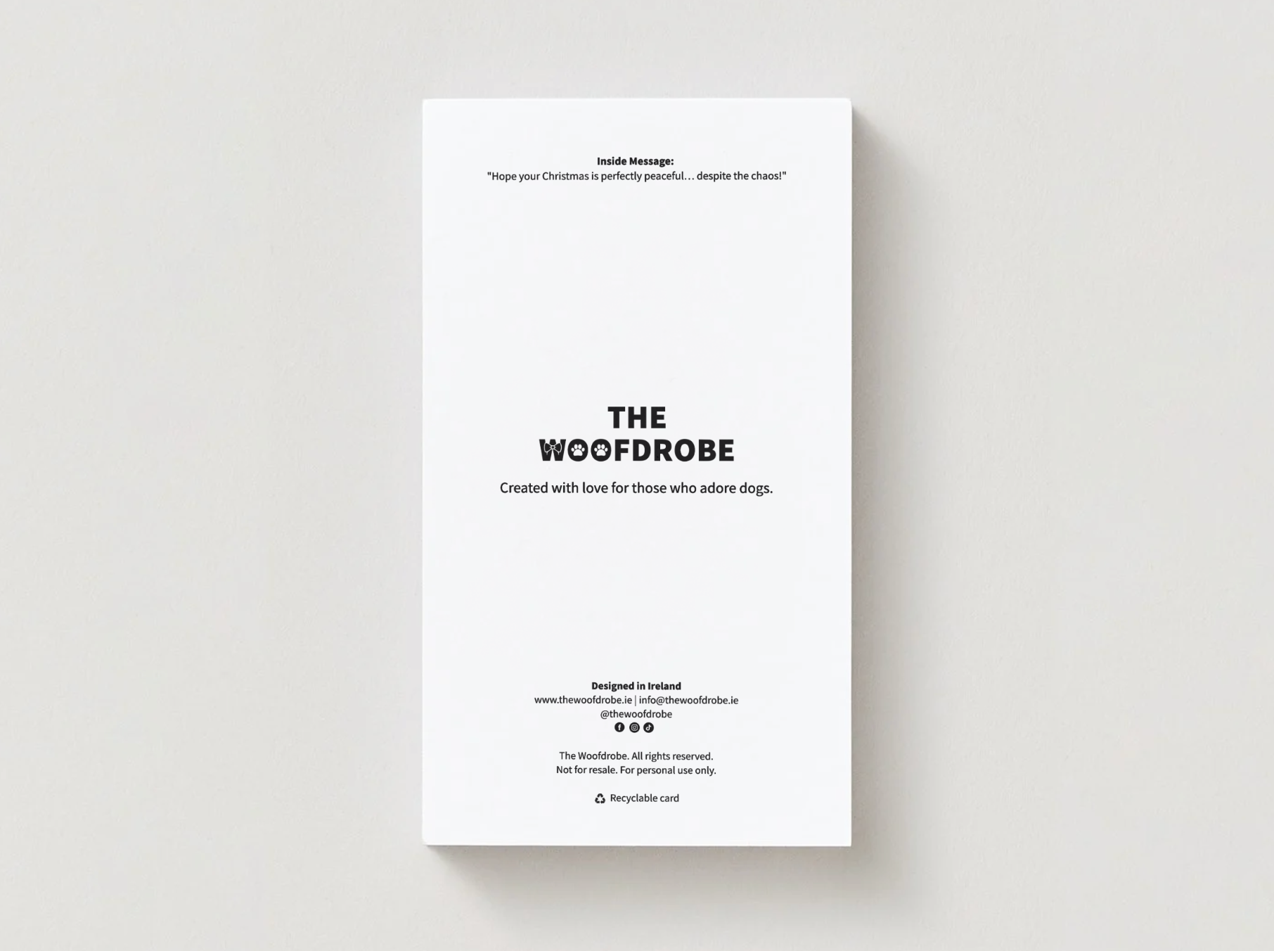 It was the Cat! I Swear... - The Woofdrobe Christmas Card Collection