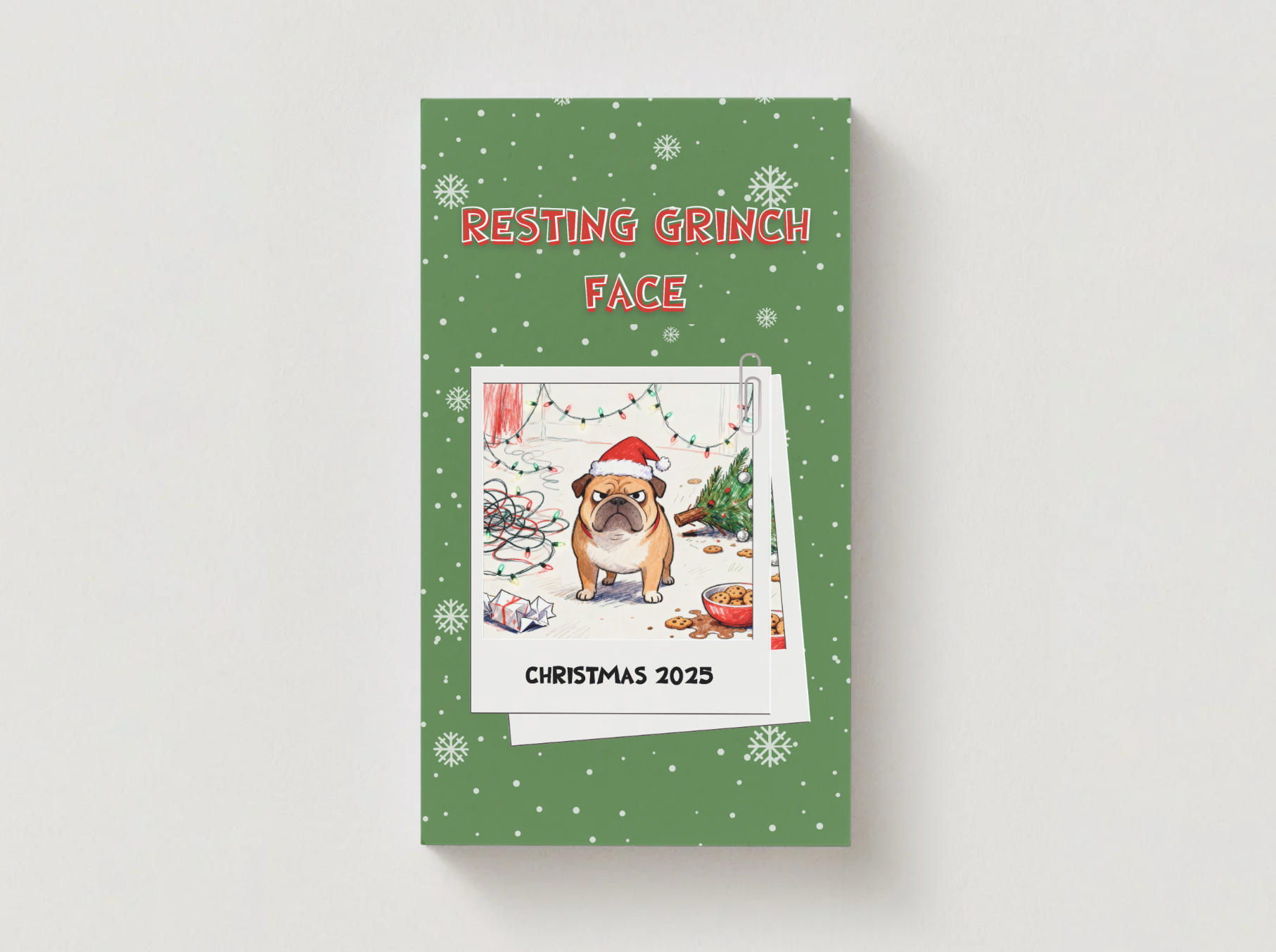 Resting Grinch Face - The Woofdrobe Christmas Card Collection