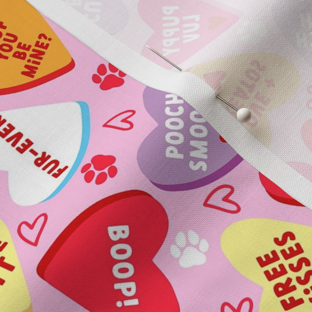 Woof Hearts - Pink Doggie Bandana